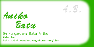 aniko batu business card